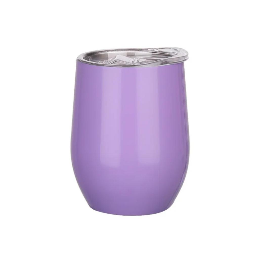 Cute Full Color Sprayed Office Vacuum Flask Coffee Mugs 10oz Double Wall Steel Egg Shape Water Cups