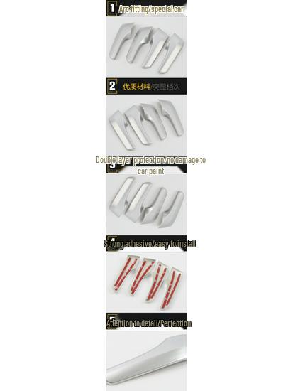 RAV4 Door Handle Decorative Electroplated Stickers: Inner Pull Armrest Sequin Trim for 2014 RAV4.