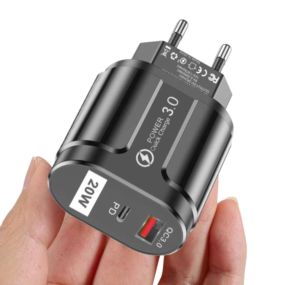 PD33W GaN QC3.0 Многопортовое EU Зарядное устройство 9V/12V Адаптер Быстрой Зарядки