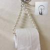 1Pc Cute Punch-free Beaded Tissue Holder for Home Kitchen Bathroom Toilet Paper Storage Rack