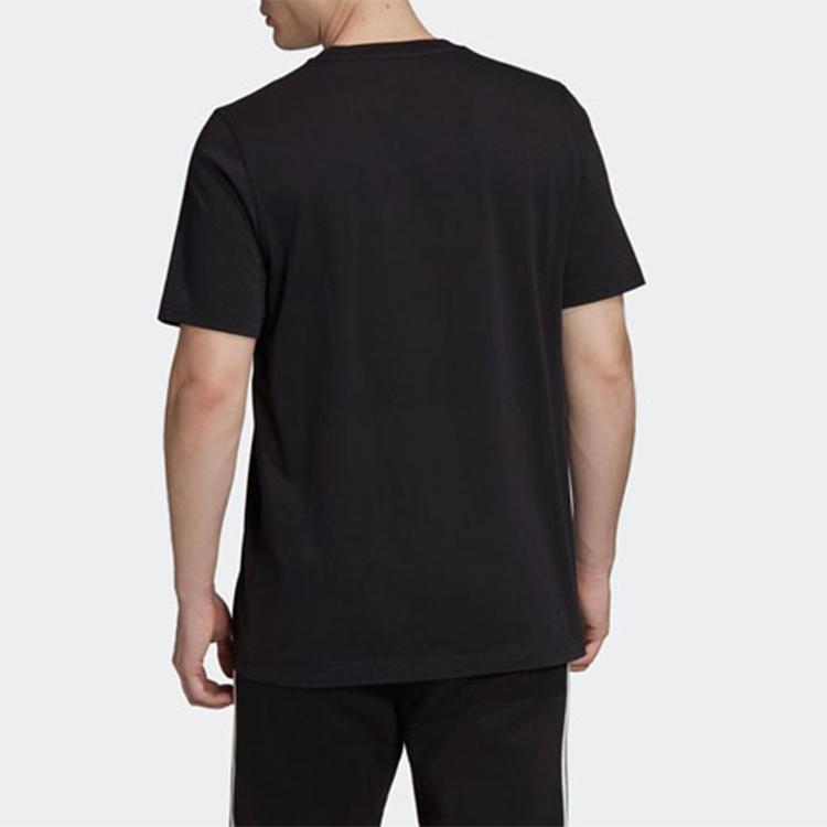 Adidas Оригинальная футболка с коротким рукавом и принтом клевера и сердца, мужские топы, черный GK7166