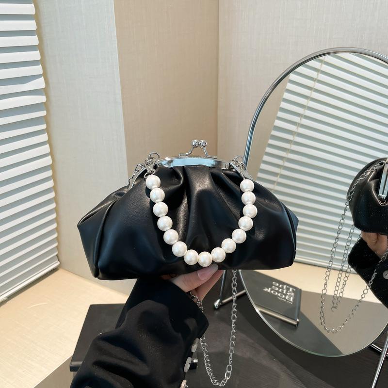 Летняя новая плиссированная жемчужная портативная сумка через плечо красивая легкая роскошь тренд темперамент сумка-мессенджер женская сумка