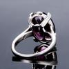 Elegant Natural Amethyst Silver Ring Oval 13MMX18MM Dark Purple Multicolor 925 Jewelry Rings For Women Fashion Anniversary Gift