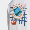 adidas Оригинальный свитшот с логотипом трилистника и круглым вырезом, мужские топы, белый II8468