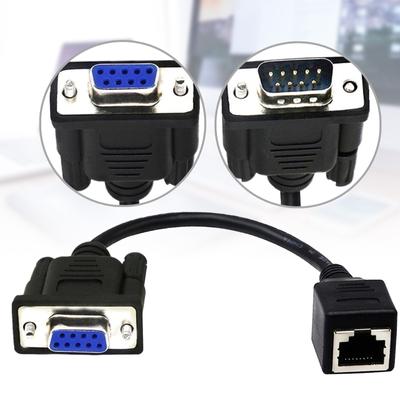 Кабель-адаптер RJ45 к RS232 DB9 9-контактный последовательный порт папа к RJ45 мама Cat5 Cat6 Ethernet LAN консольный Ethernet LAN удлинитель