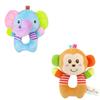 2 Pcs Grasping Toy for Rattling, Baby Rattles Toy,cartoon Animal Rattle,soft Fabric with Bell,sensory Toy,developmental Stuffed Toys for Children