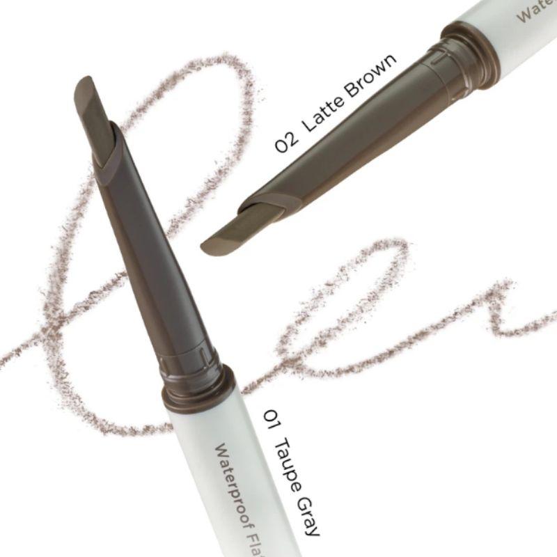 BONCEPT Waterproof Flat Eyebrow 0.15g – Flat-Tip Long-Wear Eyebrow Pencil | 2 Shades