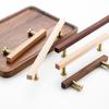 Walnut Wood Drawer Pulls Luxury Design Cabinet Pulls Light Luxury Wood Cabinet Handles  Dresser
