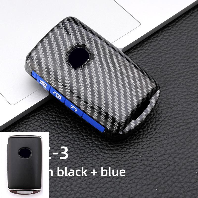 Carbon Fiber Silicon Car Key Cover Case For Mazda 3 Alexa Cx4 Cx5 Cx8   Auto Remote Smart Protective Shell Accessories