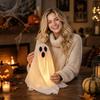 Light Up Ghost Decoration for Indoor Outdoor Use Halloween Themed Fabric Ghost Figure with LED Illumination for Party Home Yard Display
