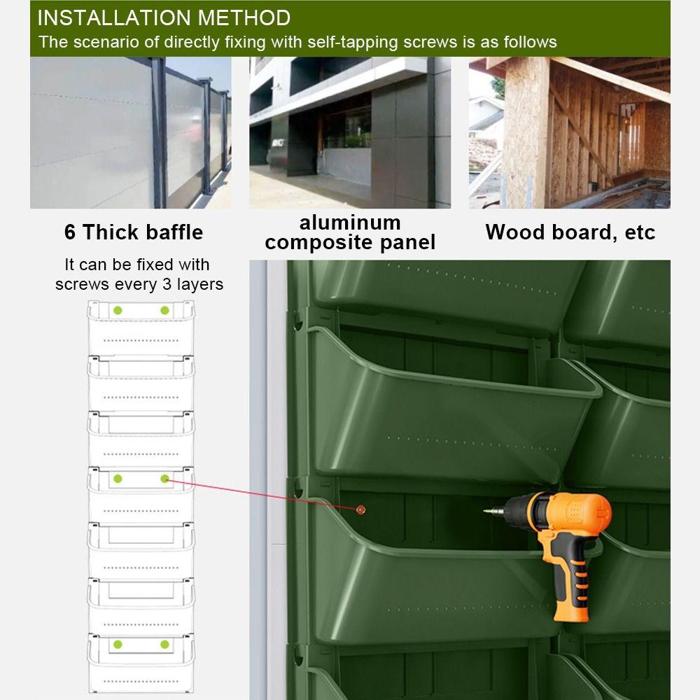 Home Office Plastic Durable Wall Mounted Flower Pot Succulent Hanging Planter