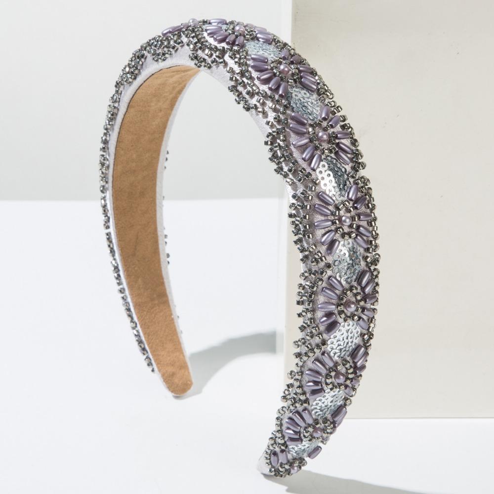 Handmade Face Wash Hairbands Sequins Women Headwear New Wide Brim Headband Hair Accessories