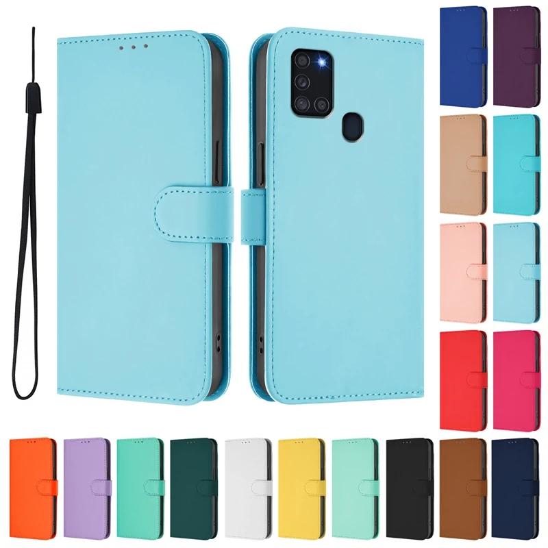 A21S Wallet Leather Flip Cases For Samsung Galaxy A21S Protective Cover Coque Fundas Shell SamsungA21S