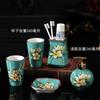 Треснувшая керамика набор для ванной комнаты: стакан для полоскания рта, бутылка для жидкого мыла, мыльница, держатель для зубных щеток, аксессуары для ванной комнаты