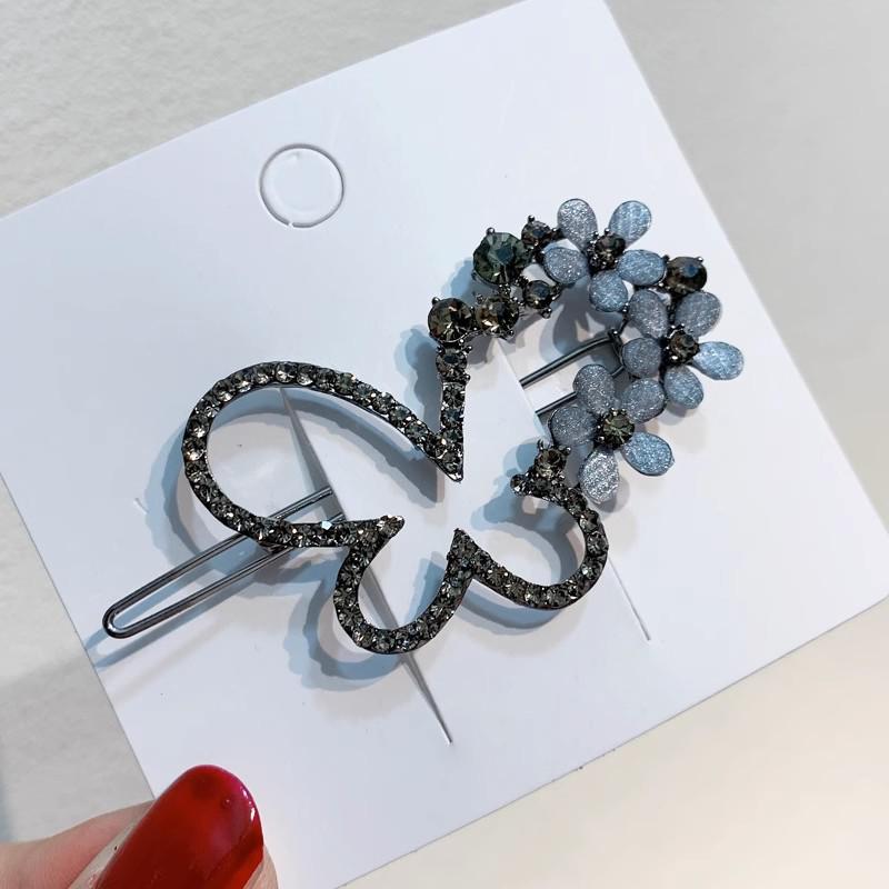 Элегантная заколка для волос из сплава 'Синяя звезда' - Минималистичный роскошный аксессуар