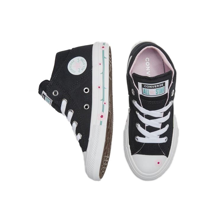 Converse Chuck Taylor All Star Madison Удобные детские парусиновые кроссовки средней высоты Детские кроссовки Черные 666917C