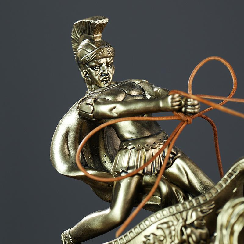 Винтажная бронзовая статуэтка рыцаря из смолы, декор, средневековая фигурка рыцаря, украшение для дома, офиса, книжной полки, уникальный подарок для мужчин