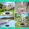 Solar Fountain Pump Kit Solar Powered Bird Bath Fountain with 6 Spray Nozzles