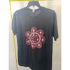 Circle Clothing Mens Graphic Tee Black Red Geometric Sun Logo T-Shirt Size M