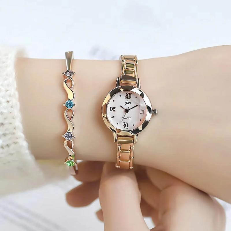 Fashion Small Dial Silver Watch For Women Stainless Steel Luxury Ladies Wristwatch Dress Women's Quartz Bracelet Clock Gift