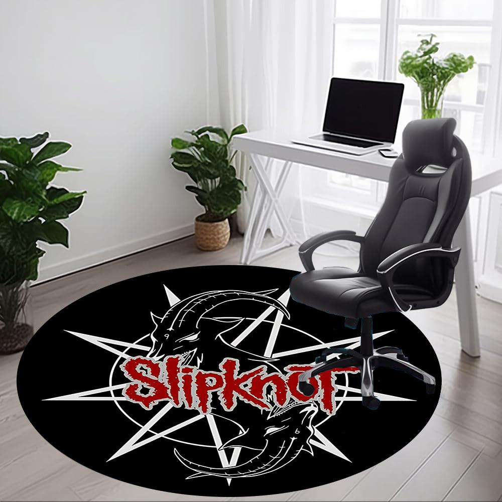 1pc Slipknot Band LogoChair Carpet for Office, Non-slip, Soft and Durable Office Rug for Interior Decoration, Perfect for Office yy250925186