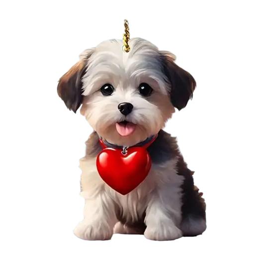 Автомобильная подвеска Акриловая качающаяся собака Легкое автомобильное зеркало Подвесные аксессуары для салона автомобиля Сумка на плечо Школьный ранец