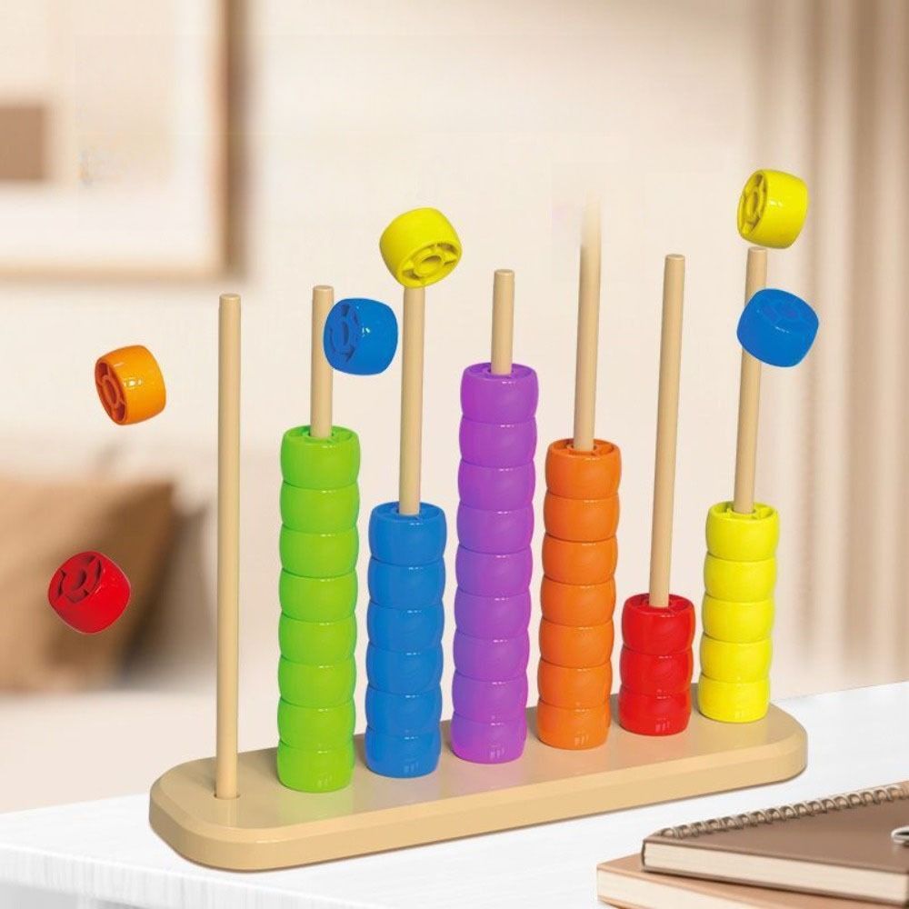 Multicolor Bead Matching Toy Color Matching Educational Bead Game Early Math Learning