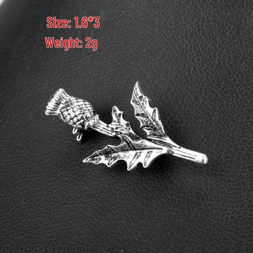 Scottish Thistle Celtic Knot Brooch Pin