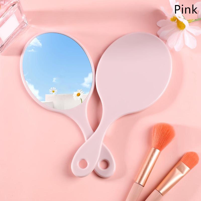 Handheld Makeup Mirror Round Makeup Vanity Mirror With Handle Hand Mirror Spa Salon Compact Mirrors Cosmetic Mirrors For Women