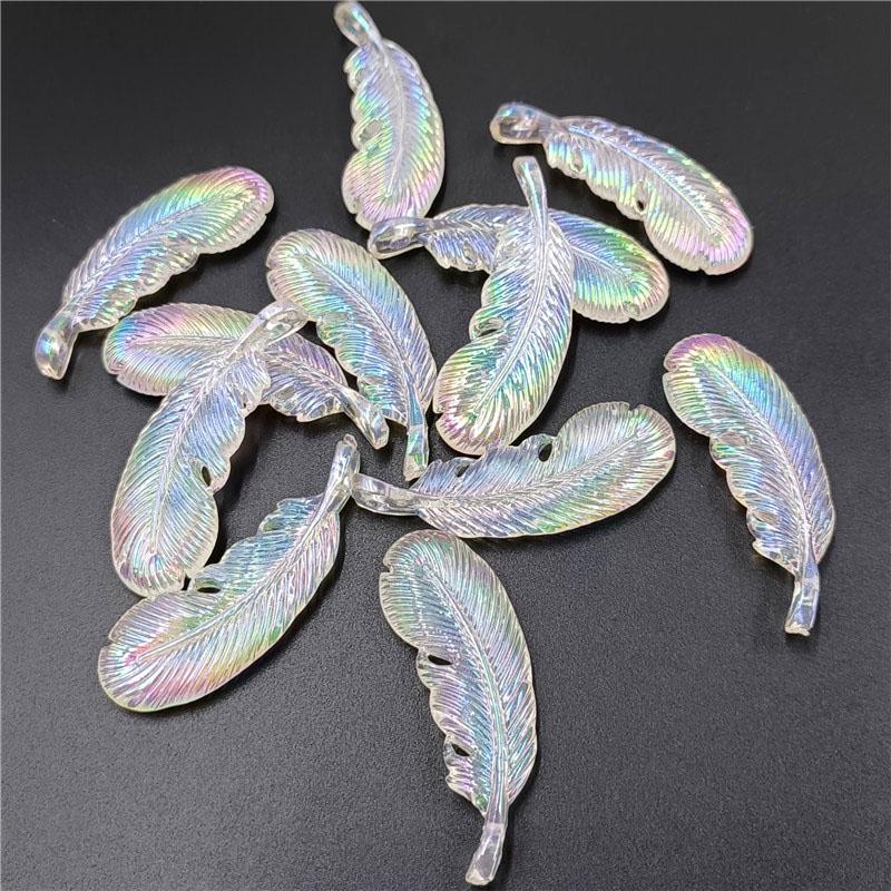 Ручная работа, светлые серии, акриловые материалы, светящиеся аксессуары, 10 шт., ювелирные изделия «сделай сам», цветное ожерелье с УФ-покрытием, серьги, изготовление модных бусин