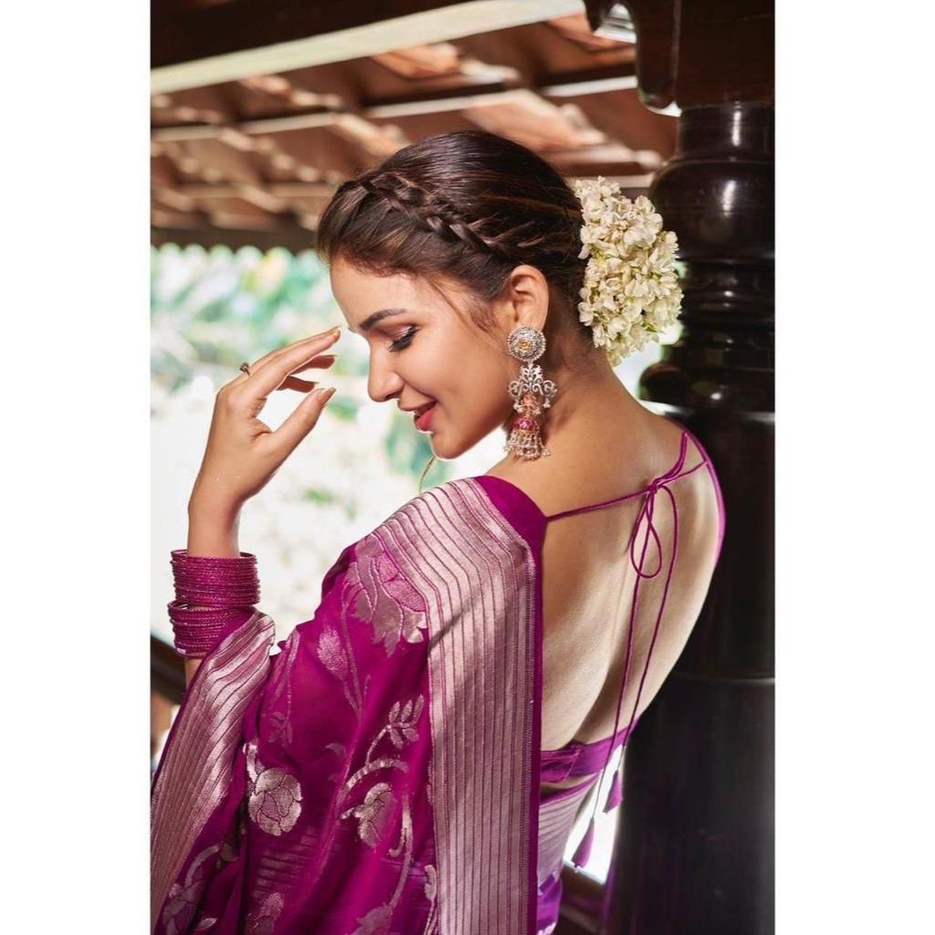 Сари Banarasi из мягкого шелка. Блузка (Необходимо сшить по размеру и посадке)