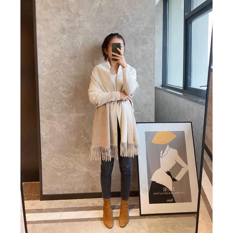 NINA SOLOR Luxury Reversible Cashmere Scarf & Shawl