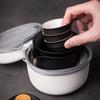 200ml Portable Storage Bag Ceramic Lid Bowl Quick Tea Cup One Pot Three Cups Tea Set