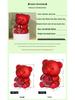 Hugging Bear Preserved Rose Gift Box with Necklace & Ring