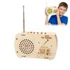 Набор для сборки деревянного радио своими руками Ретро FM Образовательный STEM Конструктор Набор для научных экспериментов 3D-пазл Поделка Подарок на день рождения для детей и подростков