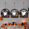 Hollow Out Welcome Wooden Wall Sign Cartoon Halloween Front Door Decor  Living Room