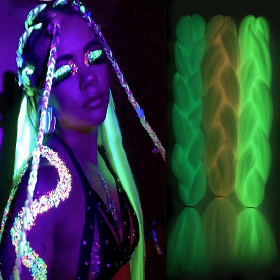Luminous Braid Realistic Shining In The Smooth Glowing Anti-slip Long Dark Decorative Role-playing Prop Synthetic Jumbo Dirty