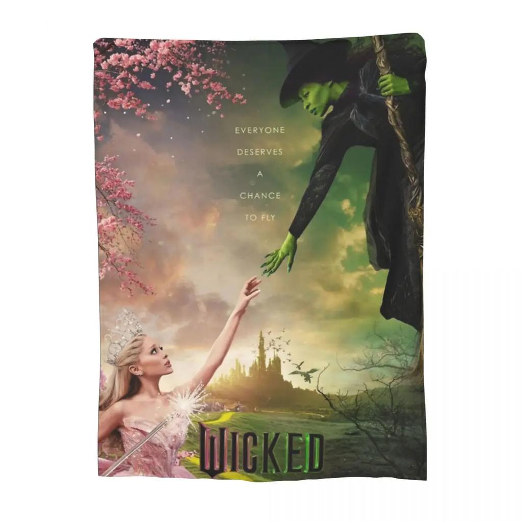 Мюзикл Злая 2024 Одеяла Флис Принт Расслабляющее Мягкое Плед для Постельных Принадлежностей Спальни Плюшевое Тонкое Одеяло