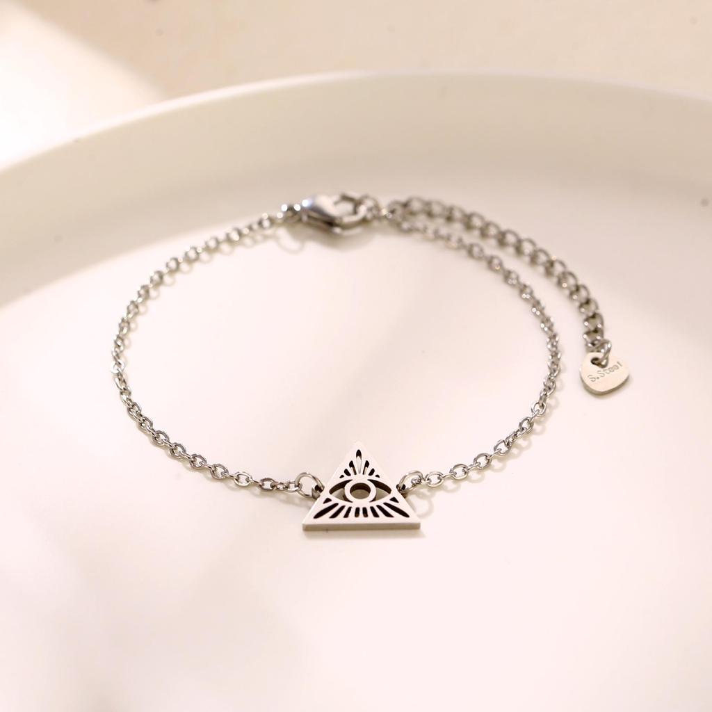 Треугольный браслет-глаз из нержавеющей стали - Хип-хоп Рок Ювелирные изделия