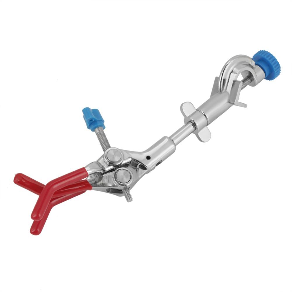 Rubber Coated Three Prong Clamp Multipurpose Lab Clamp Holder Test Tube Clamp For Laboratory Use