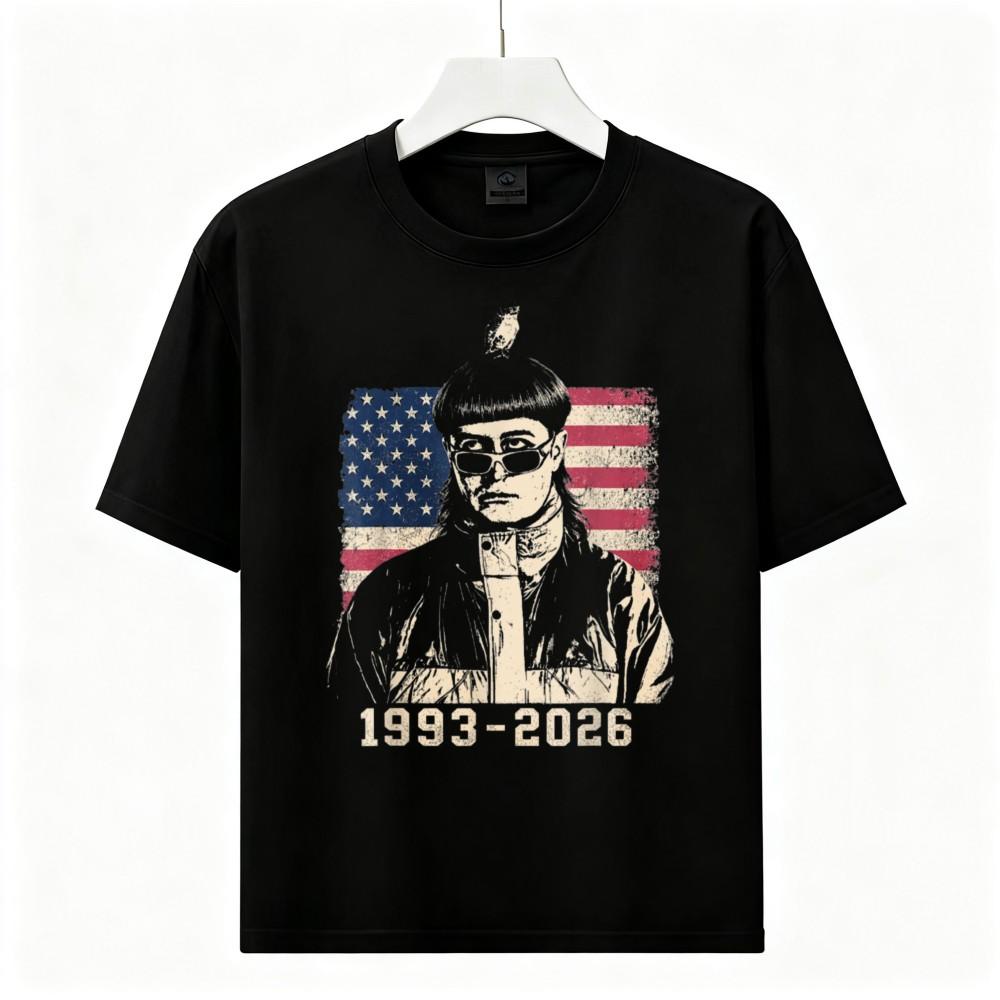 Retro USA Graphic Tee Unisex Casual Short Sleeve Distressed Patriotic T-Shirt