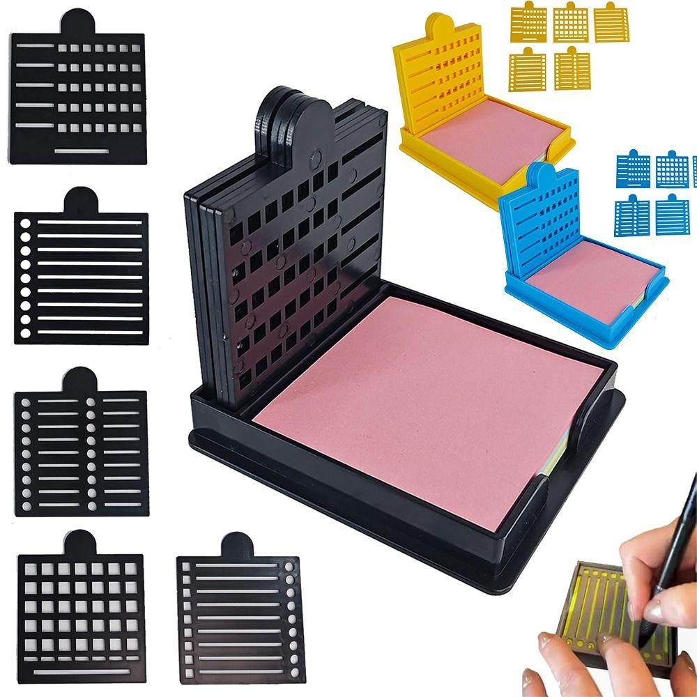 Sticky Note Organizer Sticky Note Stencil Sticky Note Storage Box for 3x3 Self-Sticky Note Pads
