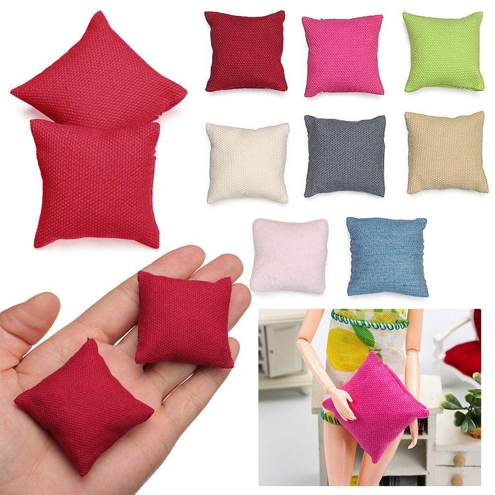 Sofa Doll House Supplies Doll Accessories Toys Furniture Miniature Cushions Mini Dollhouse Pillows