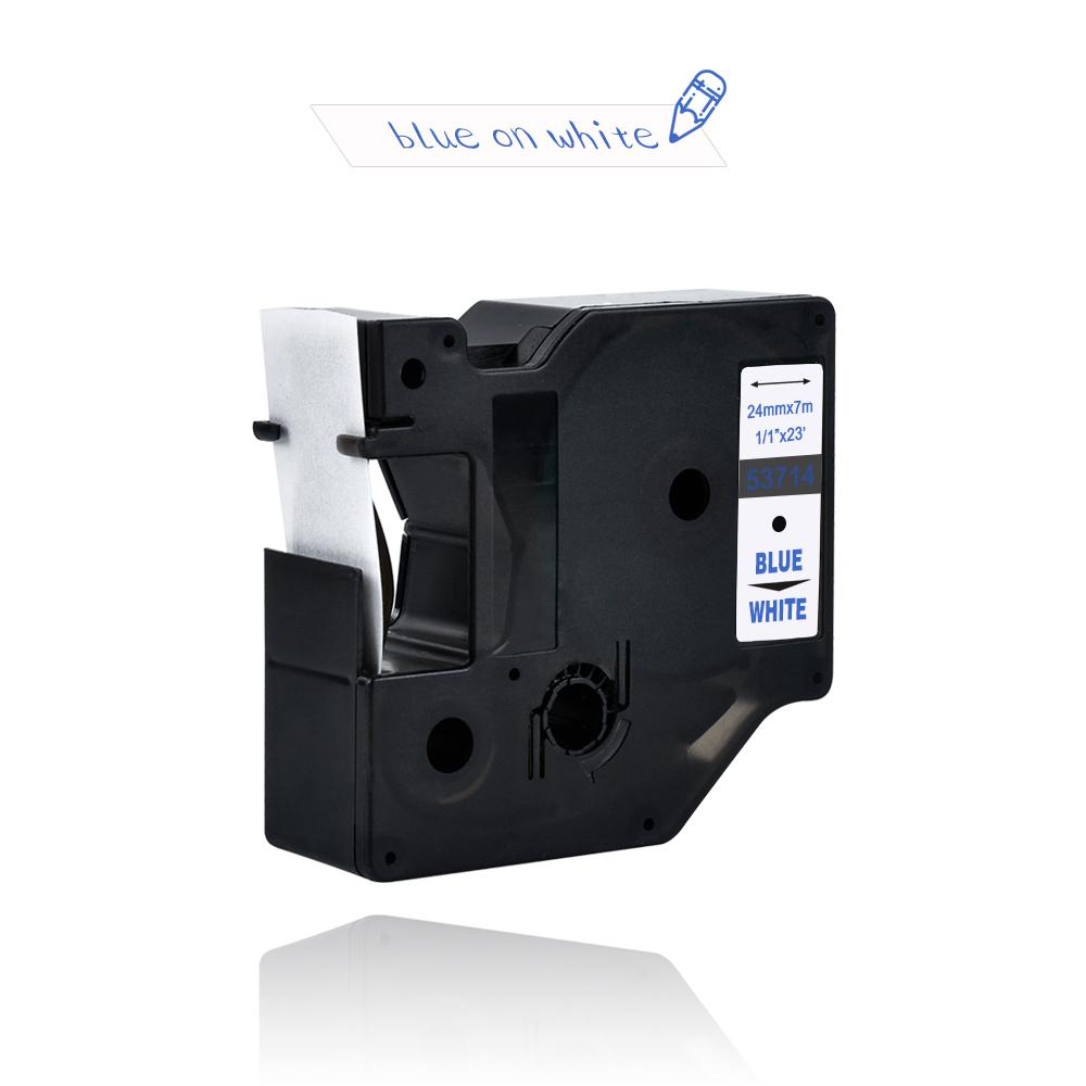 1 шт. Совместимые ленты dymo D1 24 мм 53710 53713 53716 53718 53721 53722 53723 53724 лента для Dymo label manager LM 160 210D