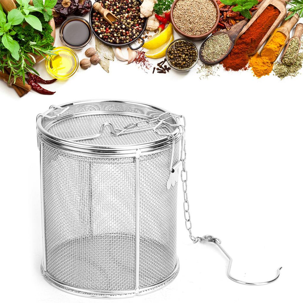 Stainless Steel Tea Ball Strainer Soup Seasonings Seperation Basket Spice Filter 12 X 13cm