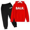 Бренд Balr Детский спортивный костюм Мальчики Девочки Толстовка Брюки 2-piece Suit Весна Осень Детские Наборы с капюшоном Модные Повседневные Худи
