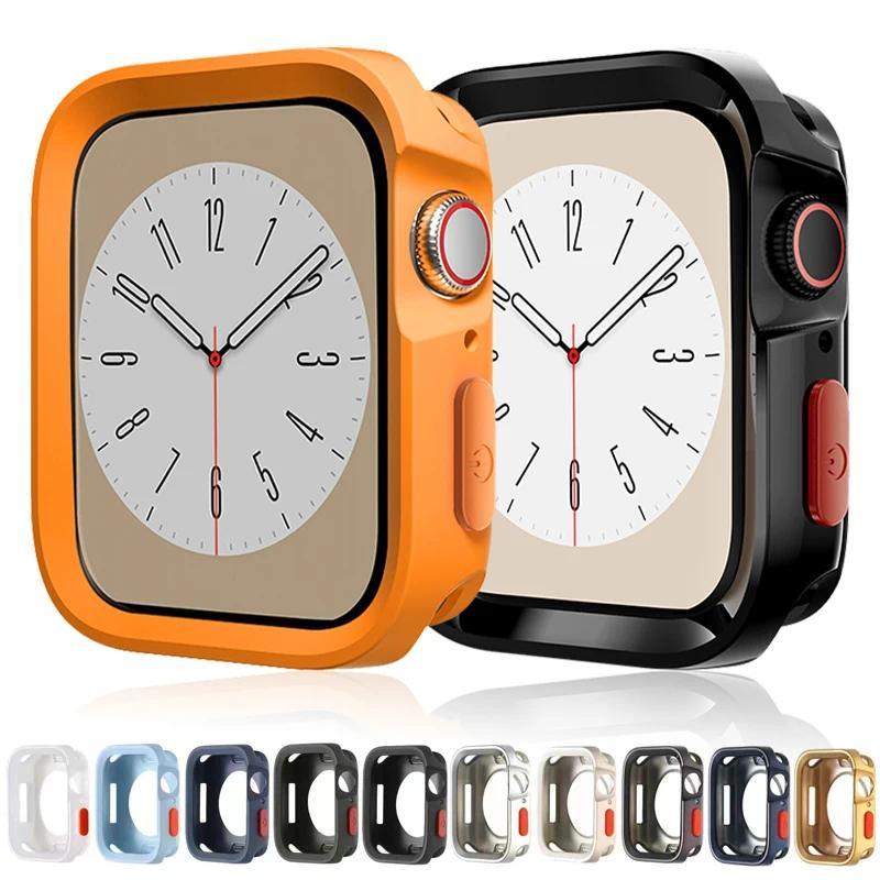 Чехол для Apple Watch Case 49мм 44мм 40мм 45мм 41мм Защита от падений Мягкий ТПУ Чехол iWatch Ultra 2 SE 9 8 7 6 5 4 Аксессуары