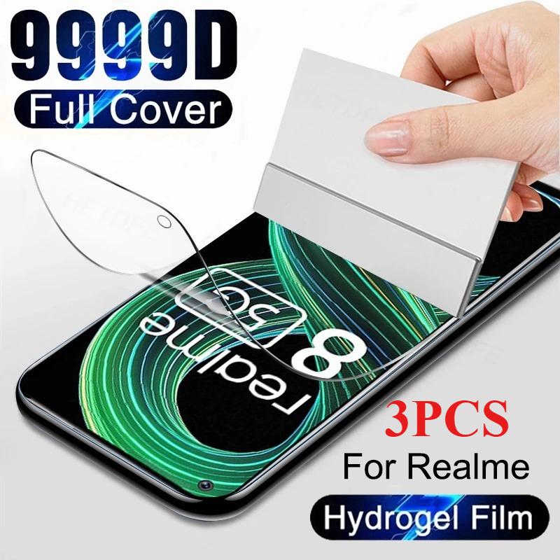 Мягкая гидрогелевая пленка с полным покрытием для Realme 5 5i 6i 6 7 8 Pro 7i 8i 9i C1 C2 C3 C11 C20 C21 C21Y C25 C25S C25Y C35 Narzo 20 30A Защитная пленка для экрана, не стекло