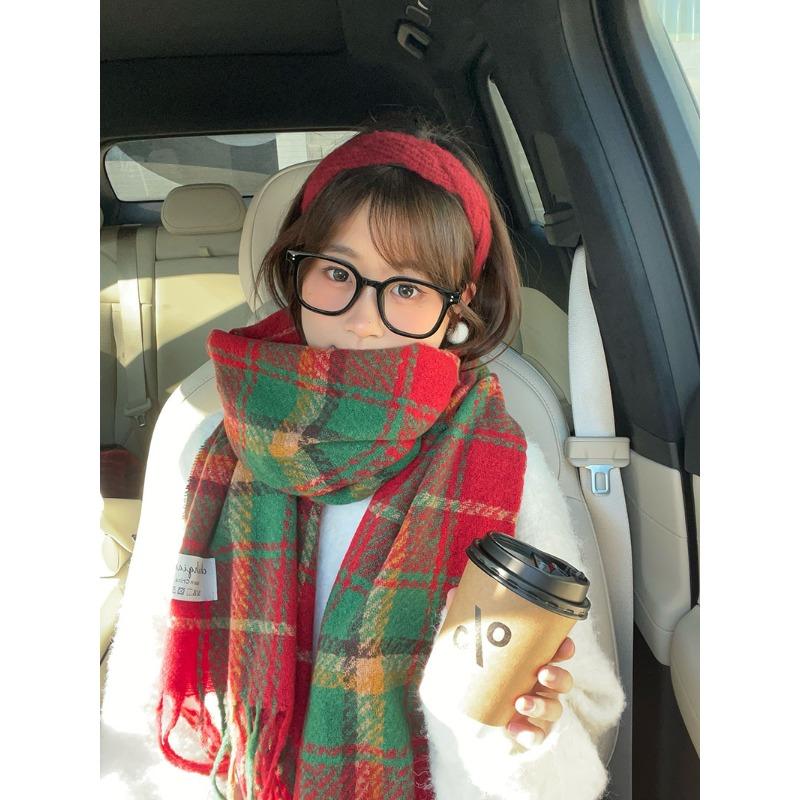 New Christmas Red Scarf Collection Autumn and Winter Warm Female Main Scarf