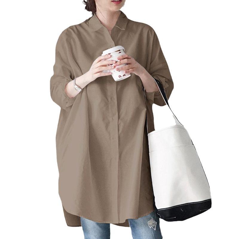 2024 Women's Long Sleeve Loose Casual Irregular Shirt